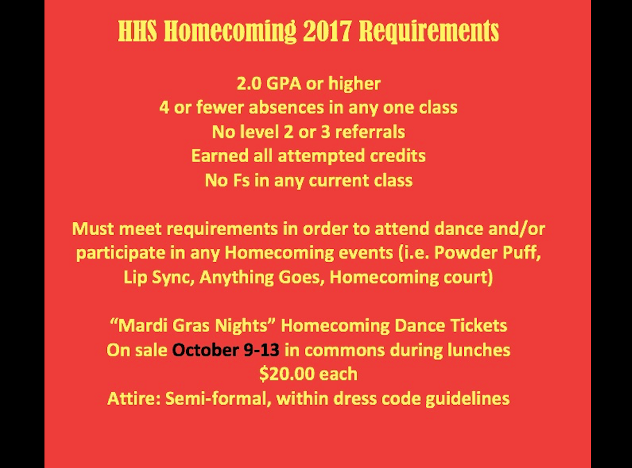 Homecoming Week: October 9-13, 2017