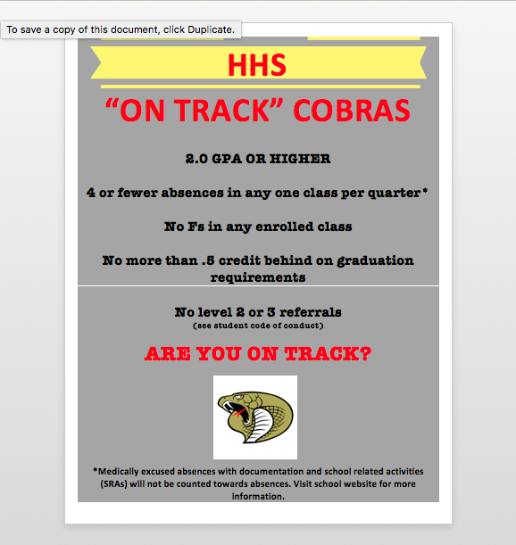 HUDSON “ON TRACK” COBRAS