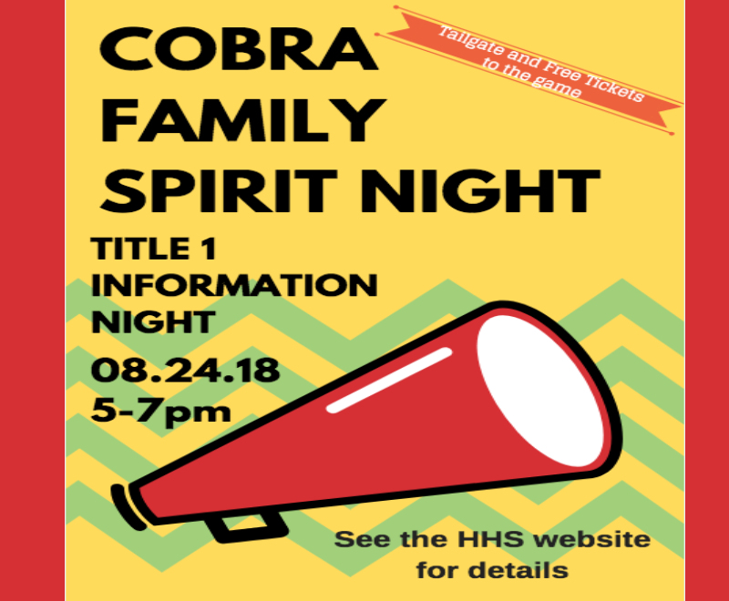 Cobra Family Spirit Night