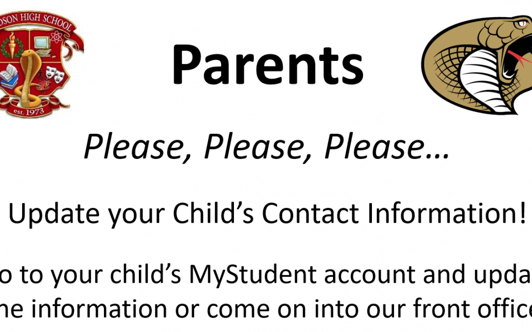 Child’s Contact Information – Updates
