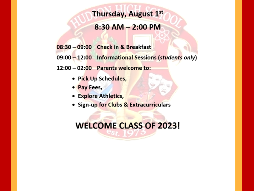9th Grade Orientation & Registration